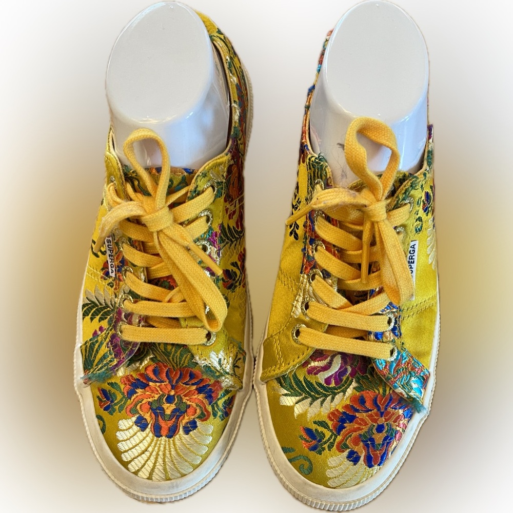 Superga Multicolor Floral Lace-Up Sneakers